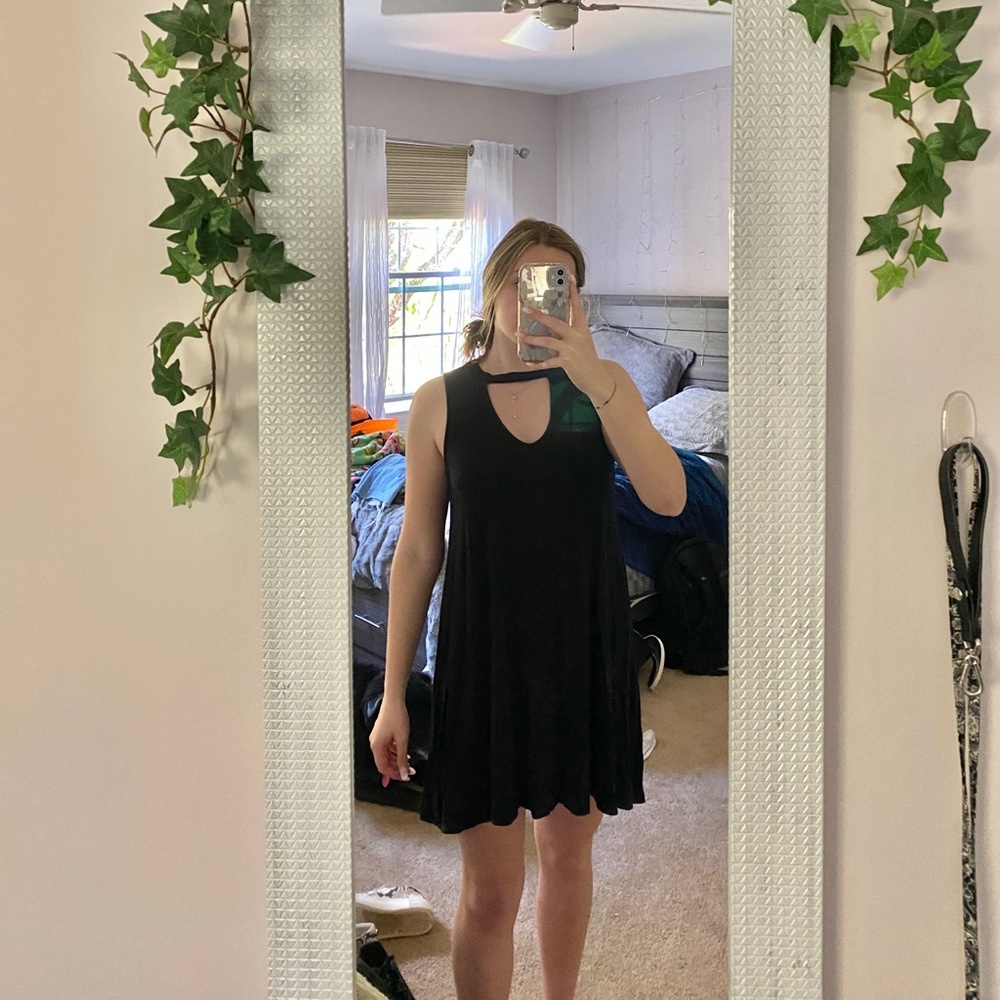 navy choker dress